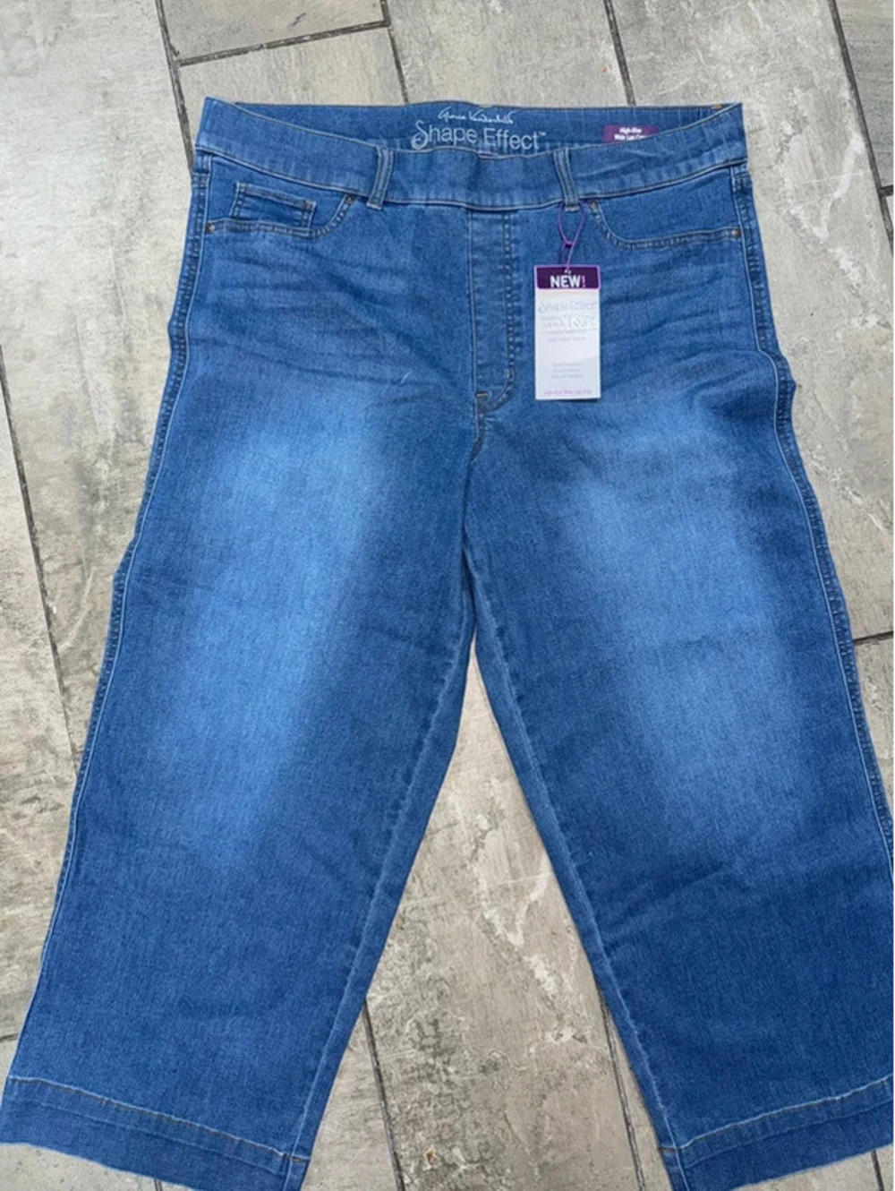 High Rise wide leg cropped jeans 18